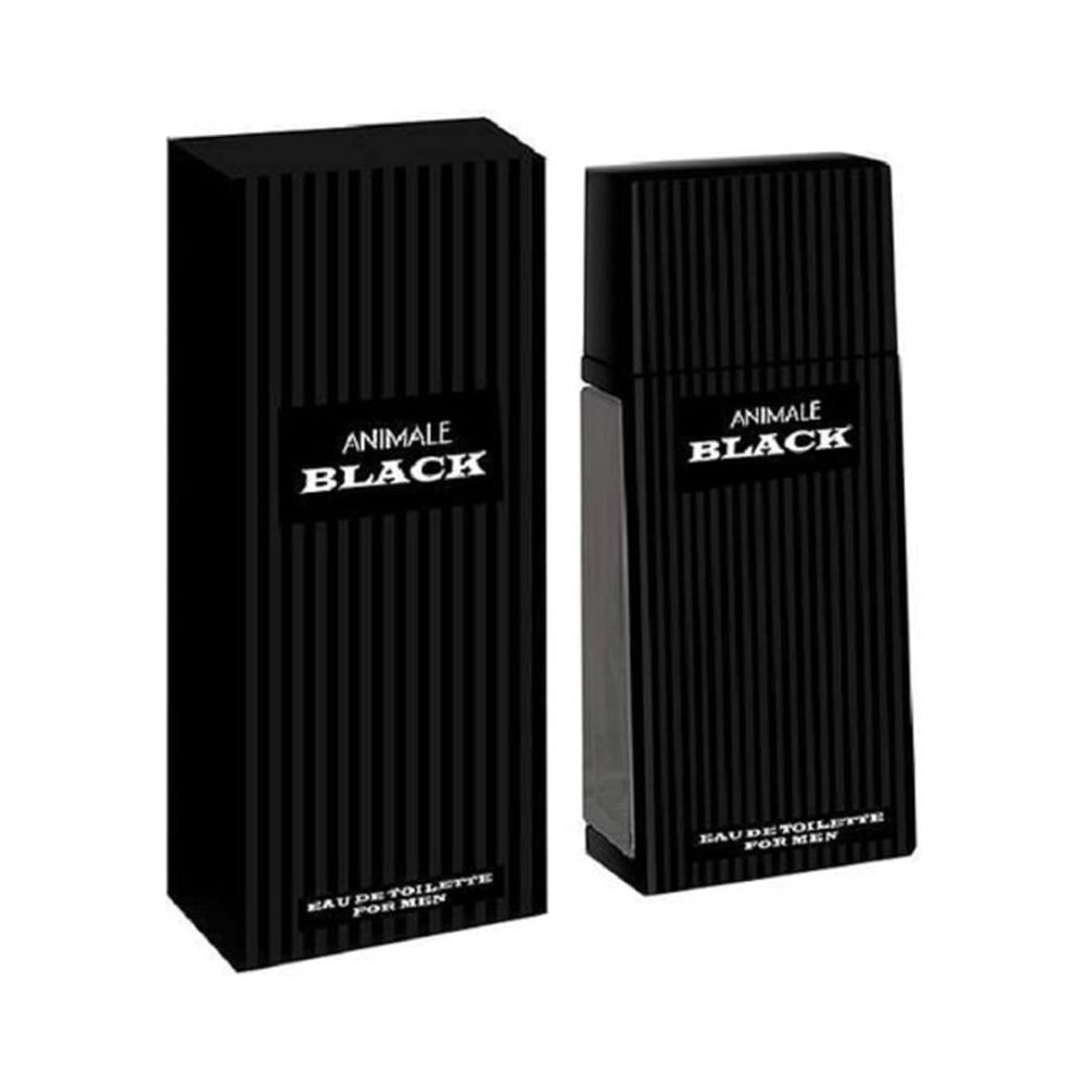 Frasco oficial do perfume ANIMALE BLACK POUR HOMME EDT 100ML