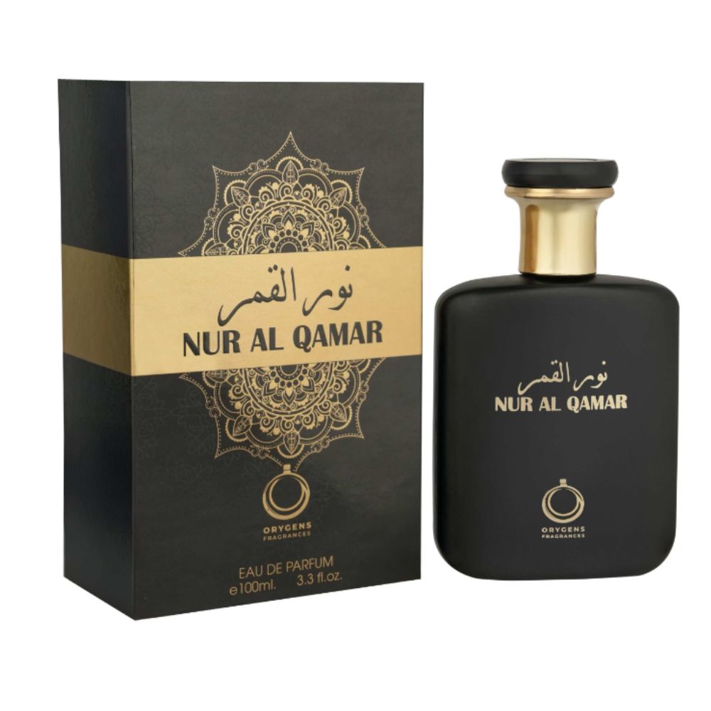 Frasco oficial do perfume ORYGENS NUR AL QAMAR EDP 100ML
